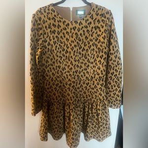 Alexia Admor. Warm animal print long sleeve dress, size L.